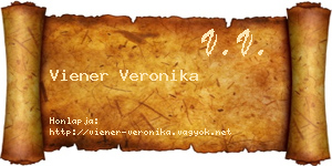Viener Veronika névjegykártya